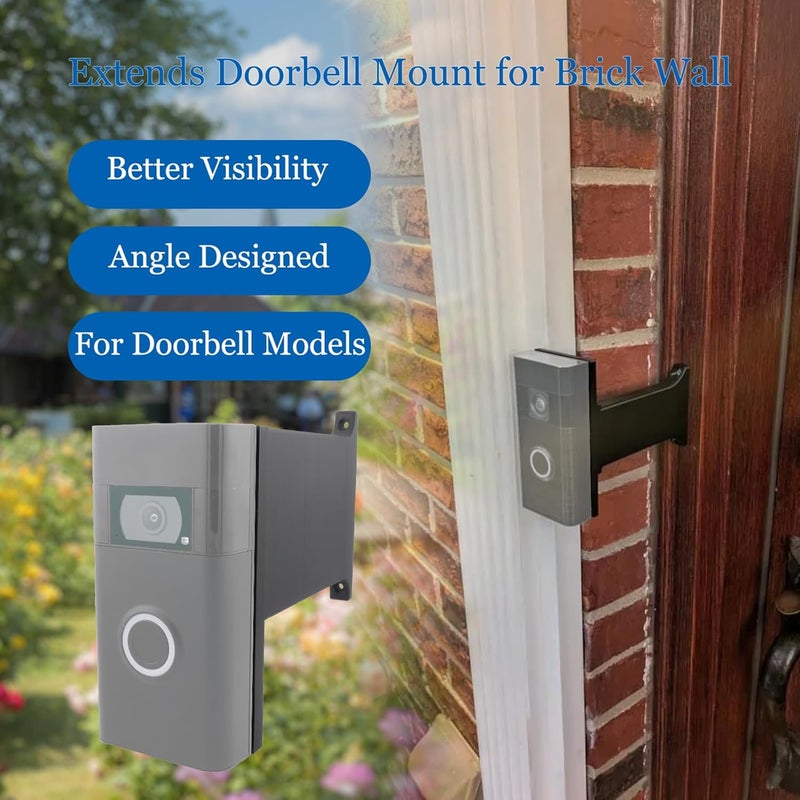 AIVONO Doorbell Extender Compatible with Ring Doorbell Mount for Brick Wall Better Visibility and Angle Designed To Fit All Compatible with Ring Doorbell Models (2-5/8") - Image 3